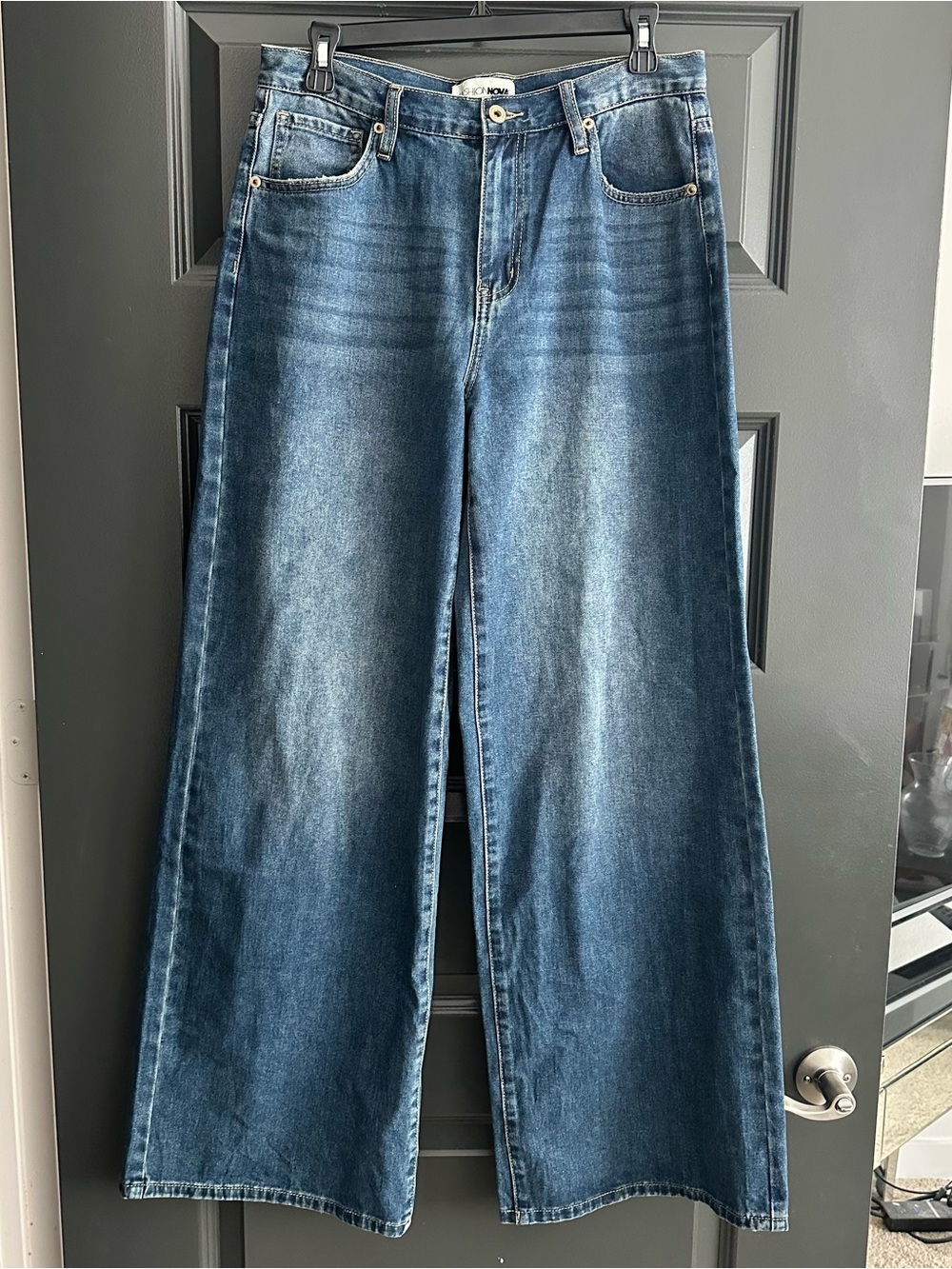 Chelsea Drop Waist Baggy Jeans - Medium Wash